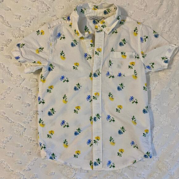 Janie and Jack Other - Janie and Jack Boys Size 7 Button Down Shirt Floral Easter Spring Church